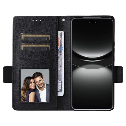 For Huawei nova 12 5G Cell Phone Case Litchi Texture Leather Wallet Protective Folio Cover