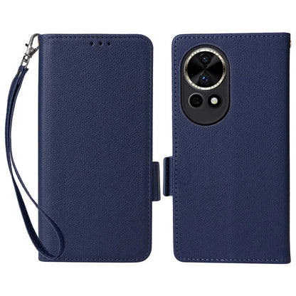 For Huawei nova 12 5G Cell Phone Case Litchi Texture Leather Wallet Protective Folio Cover