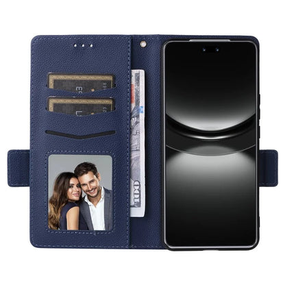 For Huawei nova 12 5G Cell Phone Case Litchi Texture Leather Wallet Protective Folio Cover