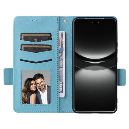 For Huawei nova 12 5G Cell Phone Case Litchi Texture Leather Wallet Protective Folio Cover