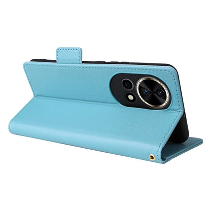 For Huawei nova 12 5G Cell Phone Case Litchi Texture Leather Wallet Protective Folio Cover