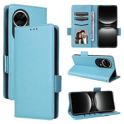 For Huawei nova 12 5G Cell Phone Case Litchi Texture Leather Wallet Protective Folio Cover