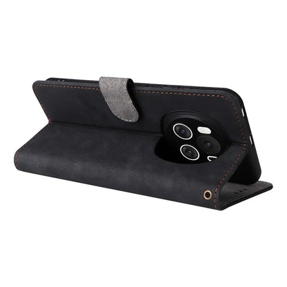 For Honor Magic6 5G Cell Phone Case RFID Blocking Drop Protection Wallet Cover with Hand Strap