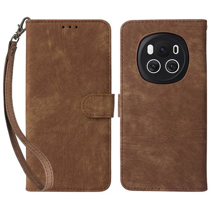 For Honor Magic6 5G Cell Phone Case RFID Blocking Drop Protection Wallet Cover with Hand Strap