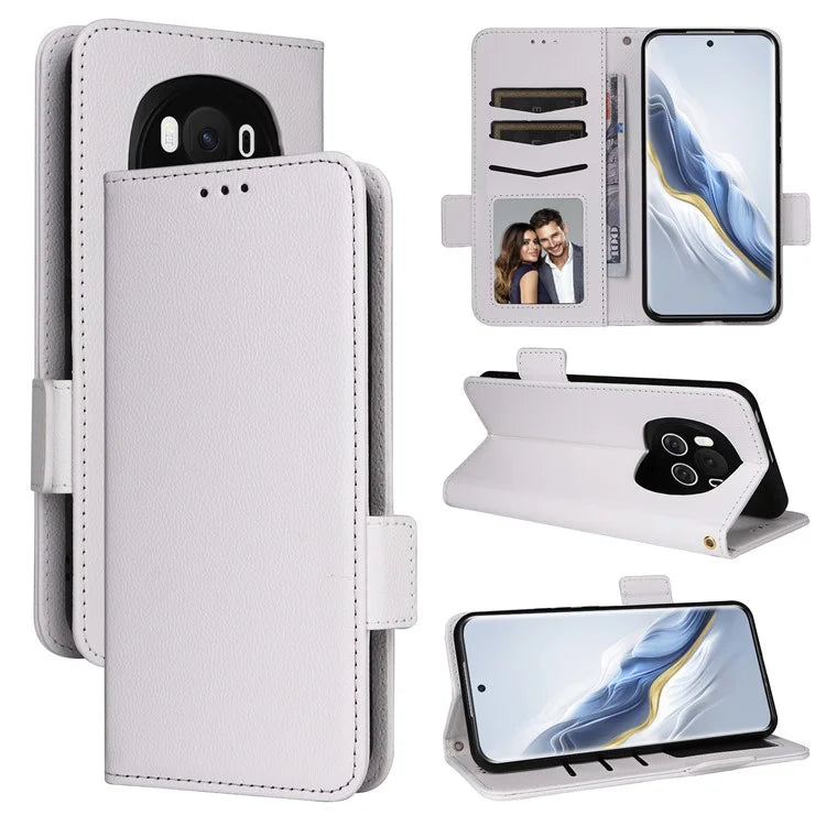 For Honor Magic6 5G Cell Phone Case Litchi Texture Wallet Folio Leather Cover