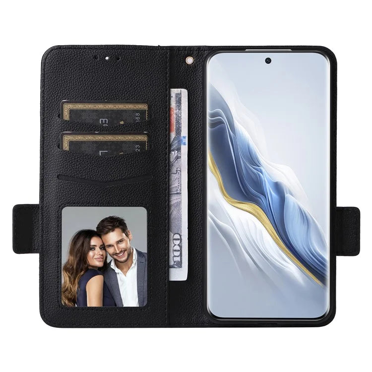 For Honor Magic6 5G Cell Phone Case Litchi Texture Wallet Folio Leather Cover