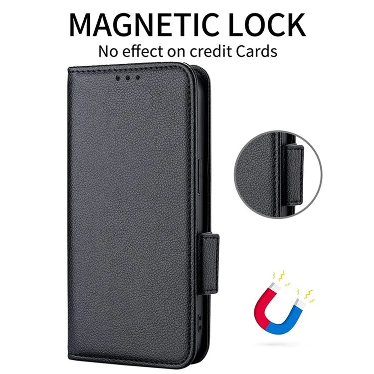 For Honor Magic6 5G Cell Phone Case Litchi Texture Wallet Folio Leather Cover