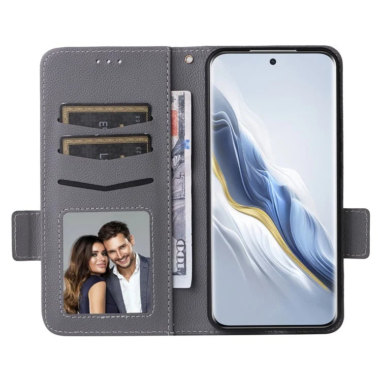 For Honor Magic6 5G Cell Phone Case Litchi Texture Wallet Folio Leather Cover