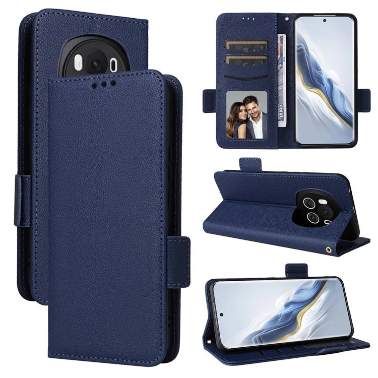 For Honor Magic6 5G Cell Phone Case Litchi Texture Wallet Folio Leather Cover