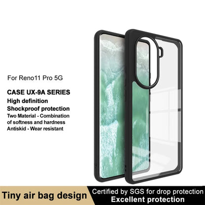 IMAK UX-9A Series for Oppo Reno11 (China) 5G / Reno11 Pro 5G (Global) Case Anti-Drop Clear PC+TPU Phone Cover