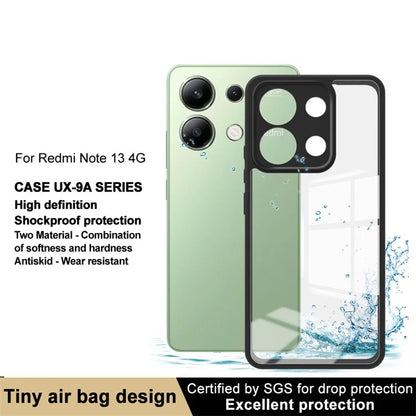 IMAK UX-9A Series for Xiaomi Redmi Note 13 4G Clear Case Anti-Drop PC+TPU Phone Cover