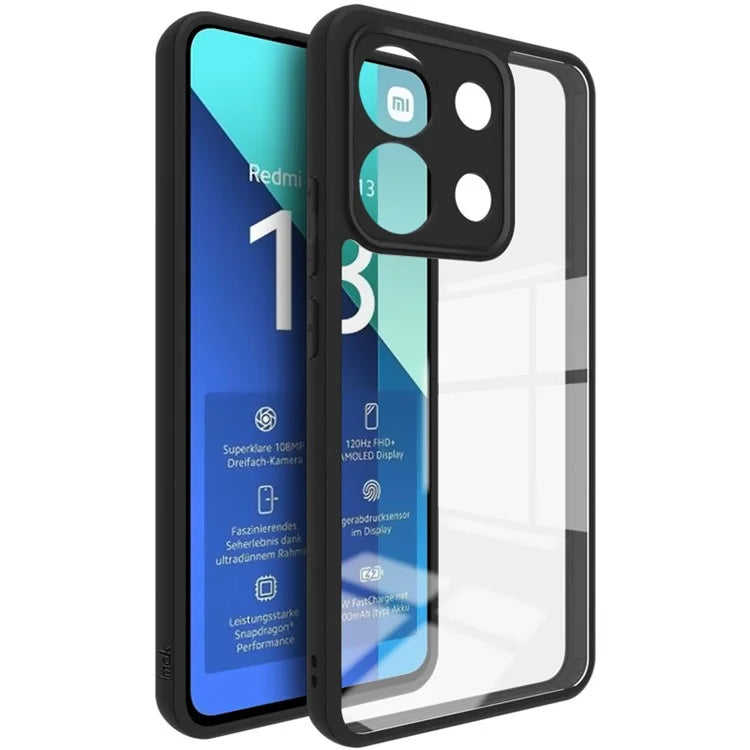 IMAK UX-9A Series for Xiaomi Redmi Note 13 4G Clear Case Anti-Drop PC+TPU Phone Cover