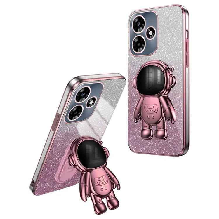 For Transsion Infinix HOT 30 Play / Transsion Infinix HOT 30 Play NFC Case Glitter Powder Kickstand PC+TPU Phone Cover