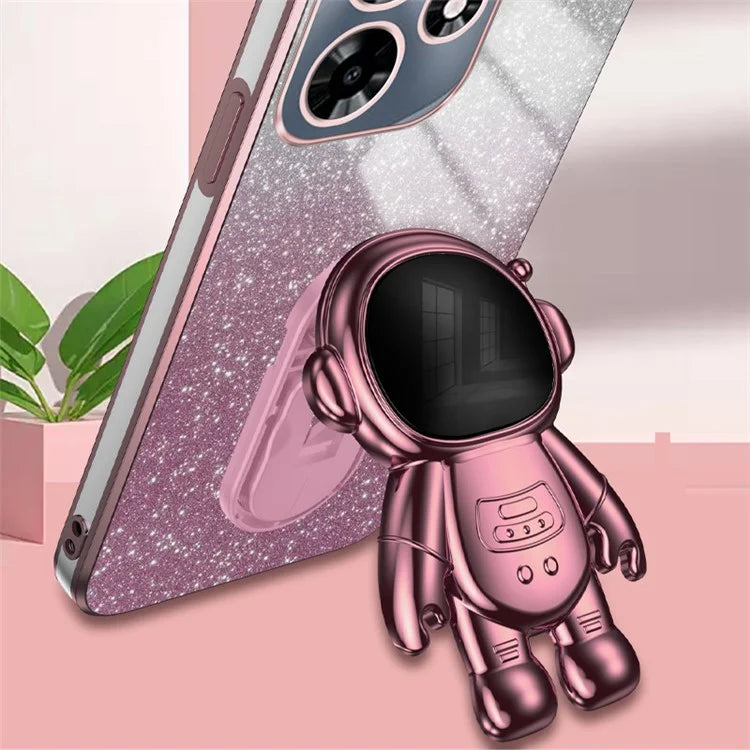 For Transsion Infinix HOT 30 Play / Transsion Infinix HOT 30 Play NFC Case Glitter Powder Kickstand PC+TPU Phone Cover