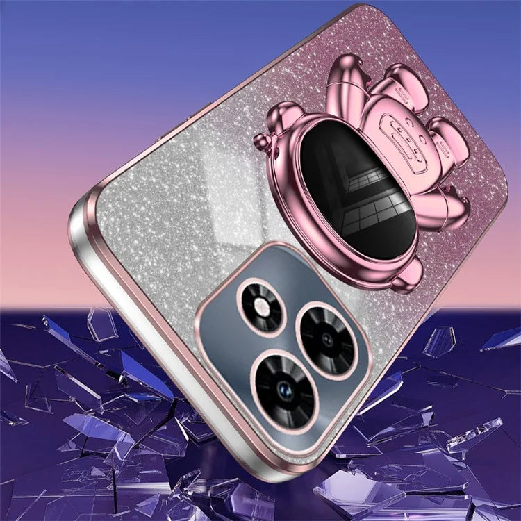 For Transsion Infinix HOT 30 Play / Transsion Infinix HOT 30 Play NFC Case Glitter Powder Kickstand PC+TPU Phone Cover