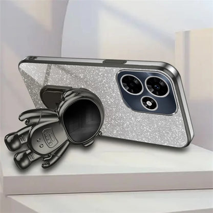 For Transsion Infinix HOT 30 Play / Transsion Infinix HOT 30 Play NFC Case Glitter Powder Kickstand PC+TPU Phone Cover