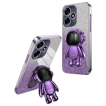 For Transsion Infinix HOT 30 Play / Transsion Infinix HOT 30 Play NFC Case Glitter Powder Kickstand PC+TPU Phone Cover
