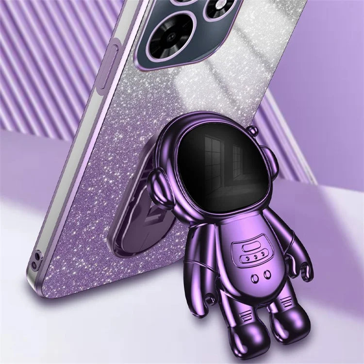 For Transsion Infinix HOT 30 Play / Transsion Infinix HOT 30 Play NFC Case Glitter Powder Kickstand PC+TPU Phone Cover