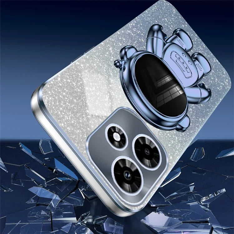For Transsion Infinix HOT 30 Play / Transsion Infinix HOT 30 Play NFC Case Glitter Powder Kickstand PC+TPU Phone Cover