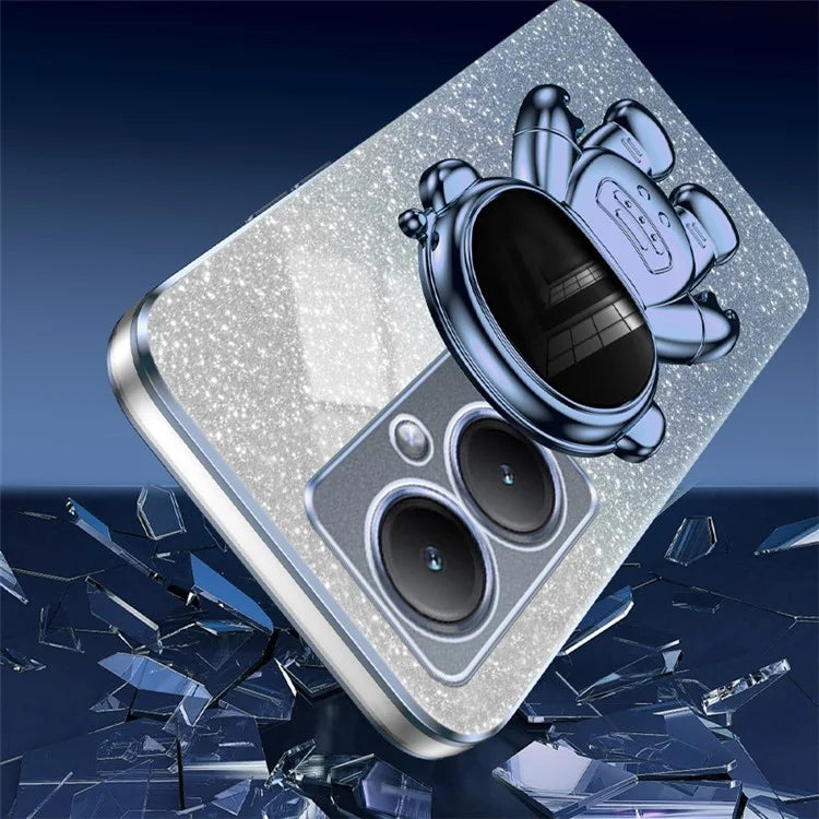 Dustproof Phone Case for vivo Y35m+ 5G / Y35+ 5G / Y27 4G Cover Stable Kickstand PC+TPU Phone Shell