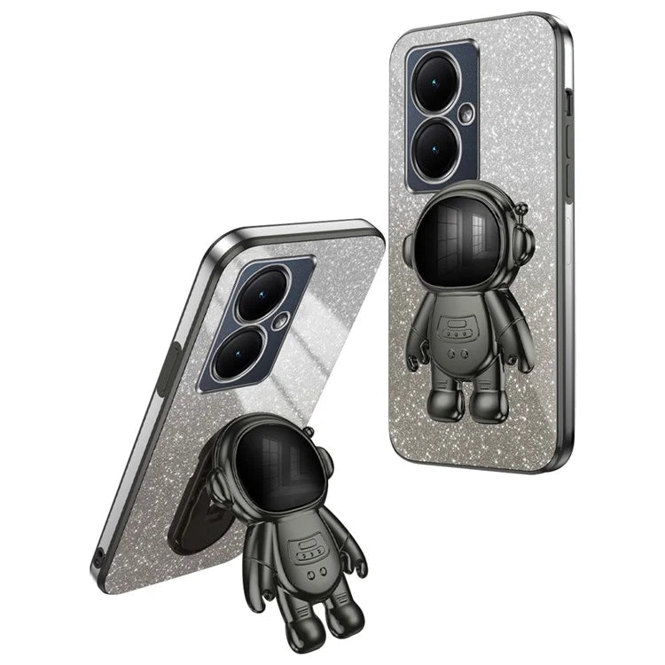 Dustproof Phone Case for vivo Y35m+ 5G / Y35+ 5G / Y27 4G Cover Stable Kickstand PC+TPU Phone Shell