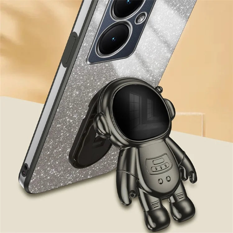 Dustproof Phone Case for vivo Y35m+ 5G / Y35+ 5G / Y27 4G Cover Stable Kickstand PC+TPU Phone Shell