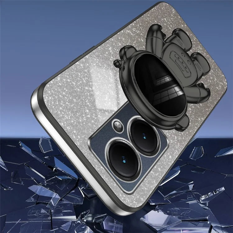 Dustproof Phone Case for vivo Y35m+ 5G / Y35+ 5G / Y27 4G Cover Stable Kickstand PC+TPU Phone Shell