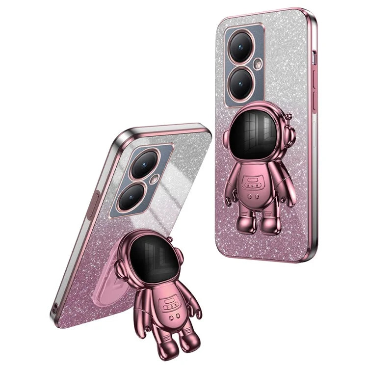 Dustproof Phone Case for vivo Y35m+ 5G / Y35+ 5G / Y27 4G Cover Stable Kickstand PC+TPU Phone Shell