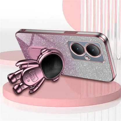 Dustproof Phone Case for vivo Y35m+ 5G / Y35+ 5G / Y27 4G Cover Stable Kickstand PC+TPU Phone Shell