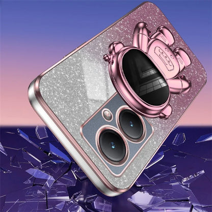 Dustproof Phone Case for vivo Y35m+ 5G / Y35+ 5G / Y27 4G Cover Stable Kickstand PC+TPU Phone Shell