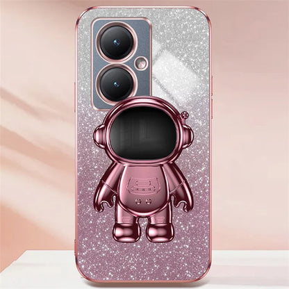 Dustproof Phone Case for vivo Y35m+ 5G / Y35+ 5G / Y27 4G Cover Stable Kickstand PC+TPU Phone Shell
