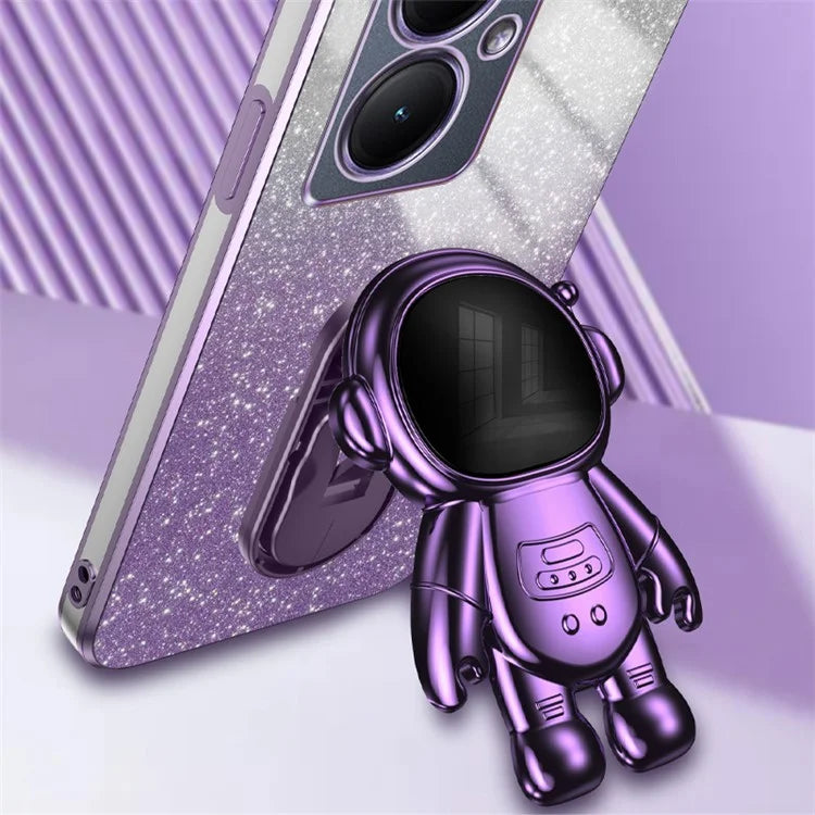 Dustproof Phone Case for vivo Y35m+ 5G / Y35+ 5G / Y27 4G Cover Stable Kickstand PC+TPU Phone Shell