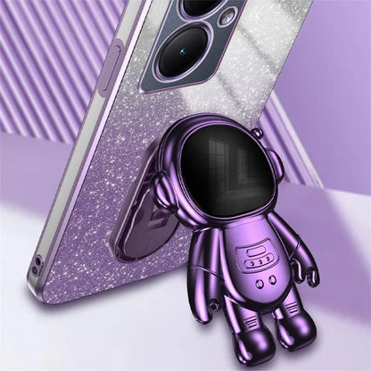 Dustproof Phone Case for vivo Y35m+ 5G / Y35+ 5G / Y27 4G Cover Stable Kickstand PC+TPU Phone Shell