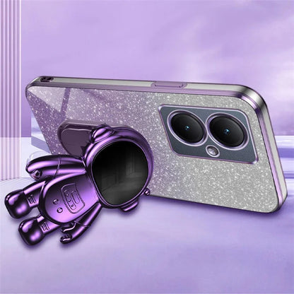Dustproof Phone Case for vivo Y35m+ 5G / Y35+ 5G / Y27 4G Cover Stable Kickstand PC+TPU Phone Shell
