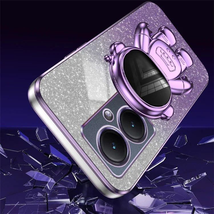 Dustproof Phone Case for vivo Y35m+ 5G / Y35+ 5G / Y27 4G Cover Stable Kickstand PC+TPU Phone Shell