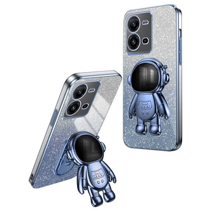 Anti-Scratch Phone Case for vivo V25 5G Astronaut Kickstand PC+TPU Cover Phone Shell