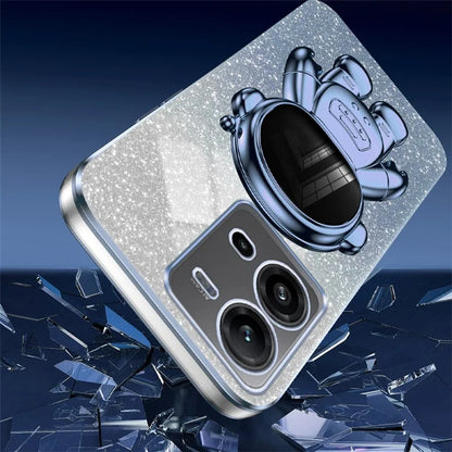 Anti-Scratch Phone Case for vivo V25 5G Astronaut Kickstand PC+TPU Cover Phone Shell