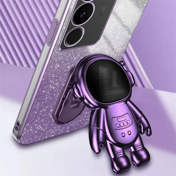 Slim-Fit Phone Case for vivo S17 Pro 5G / S17 5G Anti-Scratch Phone Shell Kickstand PC+TPU Cover