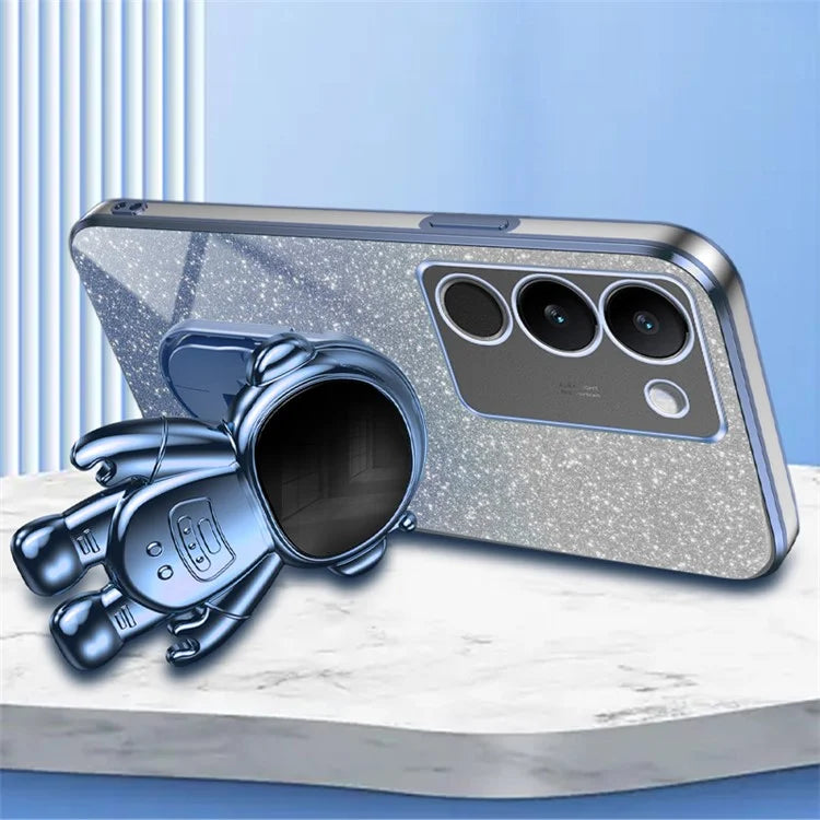 Slim-Fit Phone Case for vivo S17 Pro 5G / S17 5G Anti-Scratch Phone Shell Kickstand PC+TPU Cover