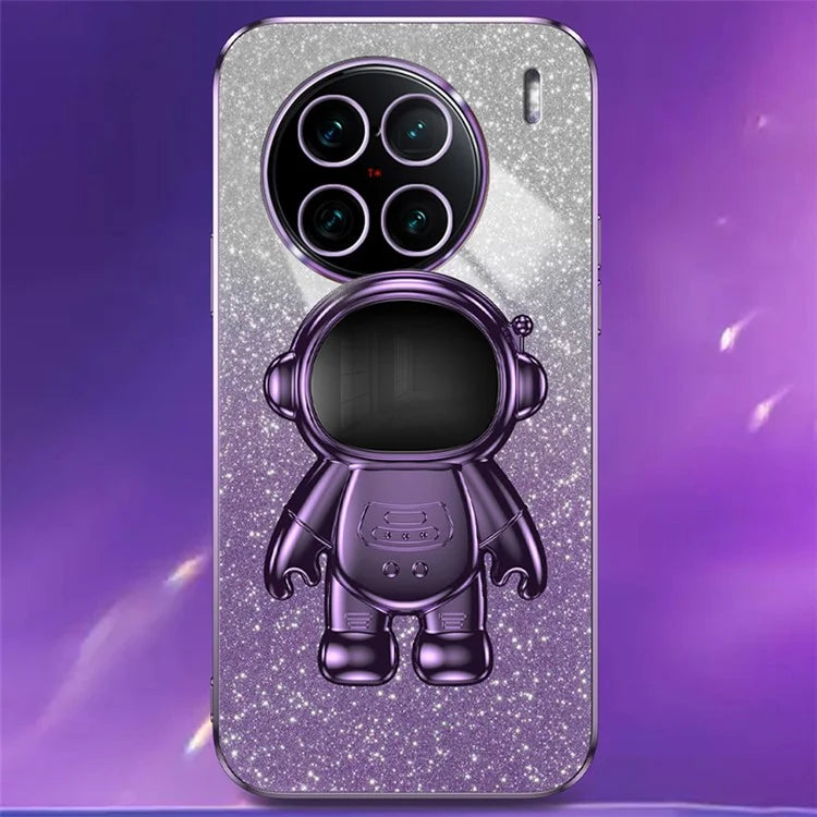 For vivo X90 Pro+ 5G Electroplating PC+TPU Cell Phone Case Dustproof Kickstand Cover