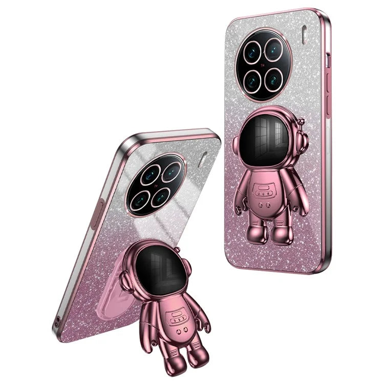 For vivo X90 Pro+ 5G Electroplating PC+TPU Cell Phone Case Dustproof Kickstand Cover