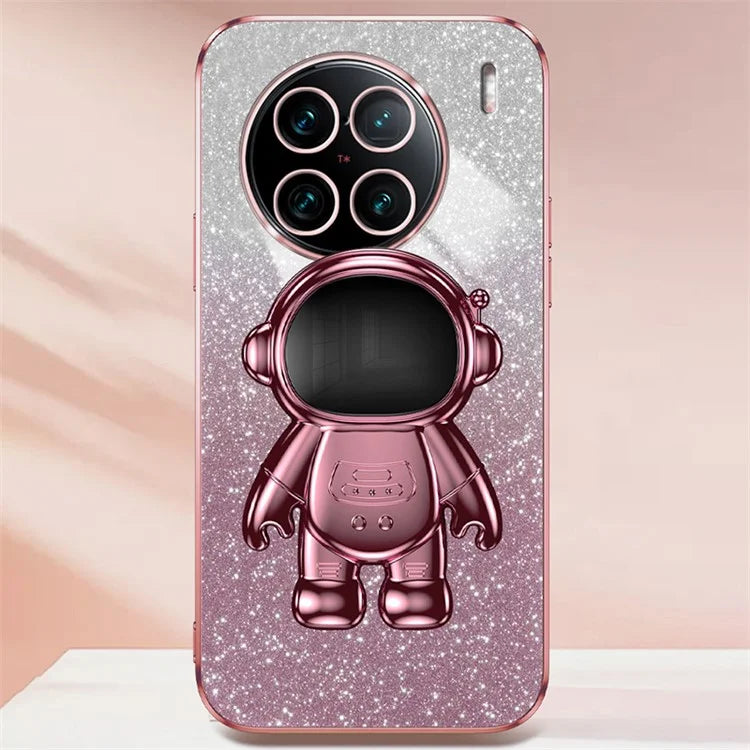 For vivo X90 Pro+ 5G Electroplating PC+TPU Cell Phone Case Dustproof Kickstand Cover