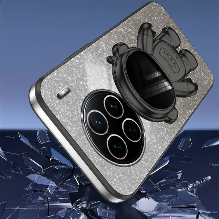 For vivo X90 Pro+ 5G Electroplating PC+TPU Cell Phone Case Dustproof Kickstand Cover