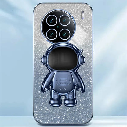 For vivo X90 Pro+ 5G Electroplating PC+TPU Cell Phone Case Dustproof Kickstand Cover
