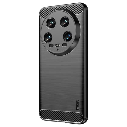 MOFI JK TPU Series-1 For Xiaomi 14 Ultra TPU Case Protective Phone Cover Carbon Fiber Texture