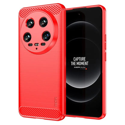 MOFI JK TPU Series-1 For Xiaomi 14 Ultra TPU Case Protective Phone Cover Carbon Fiber Texture