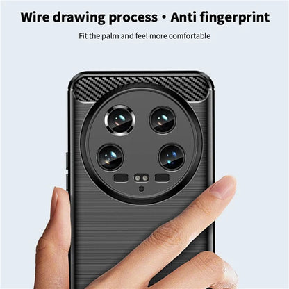 MOFI JK TPU Series-1 For Xiaomi 14 Ultra TPU Case Protective Phone Cover Carbon Fiber Texture