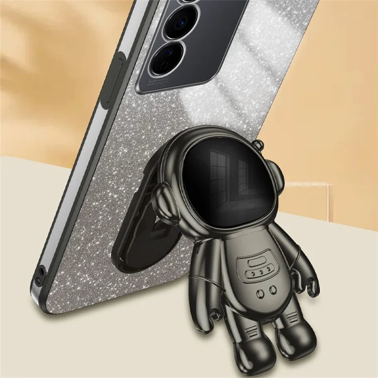 For vivo S16 Pro / S16 PC+TPU Kickstand Cell Phone Case Dustproof Electroplating Cover