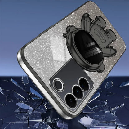 For vivo S16 Pro / S16 PC+TPU Kickstand Cell Phone Case Dustproof Electroplating Cover
