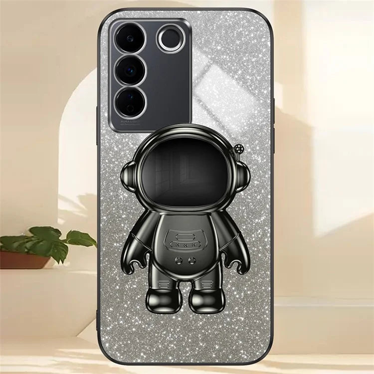 For vivo S16 Pro / S16 PC+TPU Kickstand Cell Phone Case Dustproof Electroplating Cover